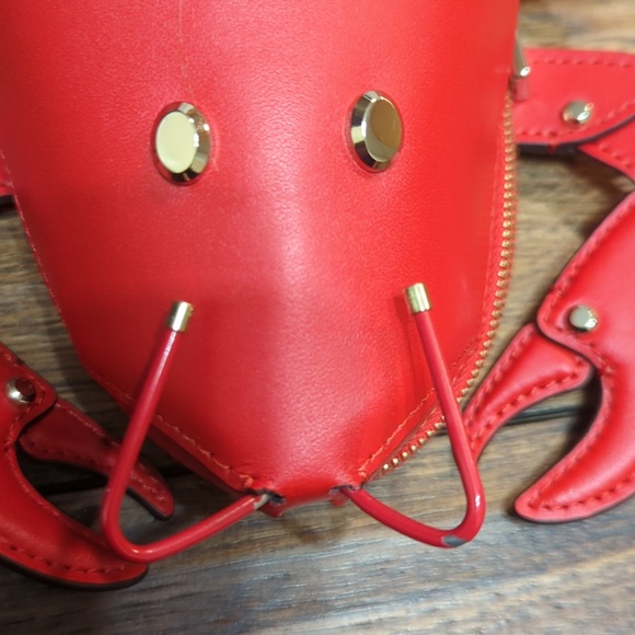 Kate Spade Novelty Red Lobster Bag Shore Thing Crossbody Bag - Picture 11 of 16